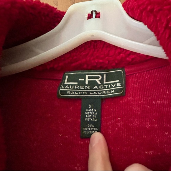 Vintage Lauren Ralph Lauren deep pile fleece jacket XL - Picture 6 of 11